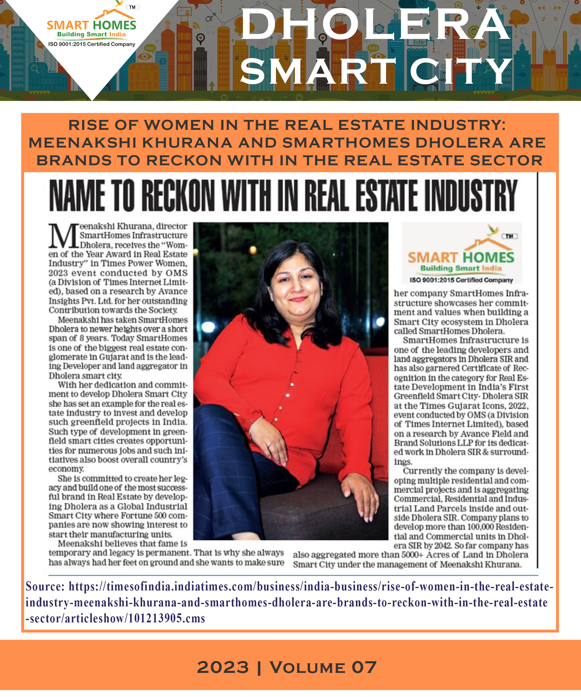 DHOLERA-SMART CITY NEWS BY SMART HOMES VOL 07